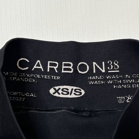 Carbon 38 Black White Leggings Polka Dot And Line Geometric Pattern XS Small - Picture 10 of 12